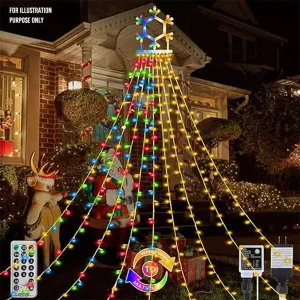 RA LED Snowflake Light 3.5m Male Plug End IP44 240V