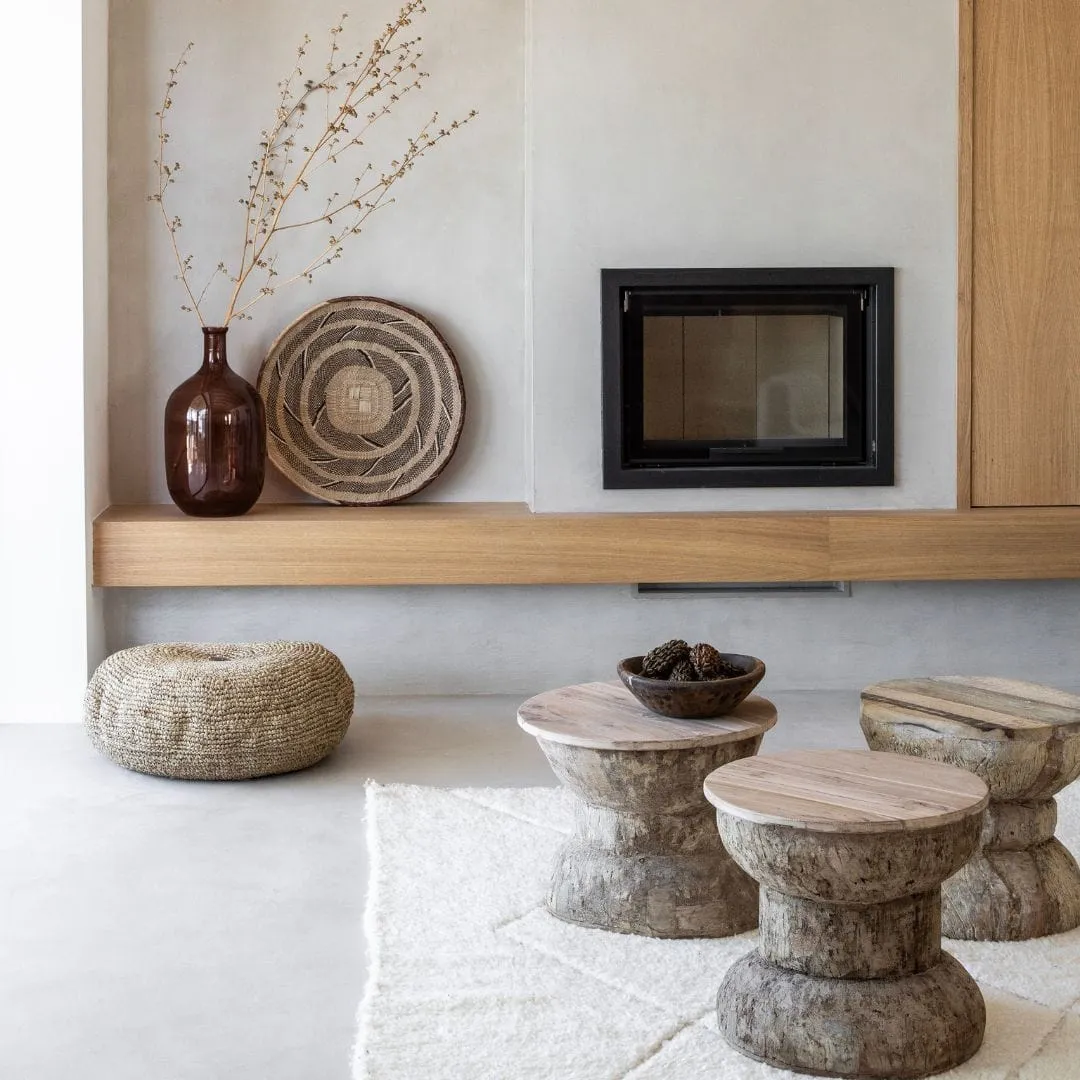Raffia Pouf | 65x35cm Zoco Home