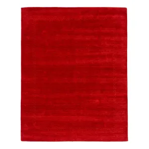 Red Solid Indo Gabbeh Rug - 8'1" x 9'10"