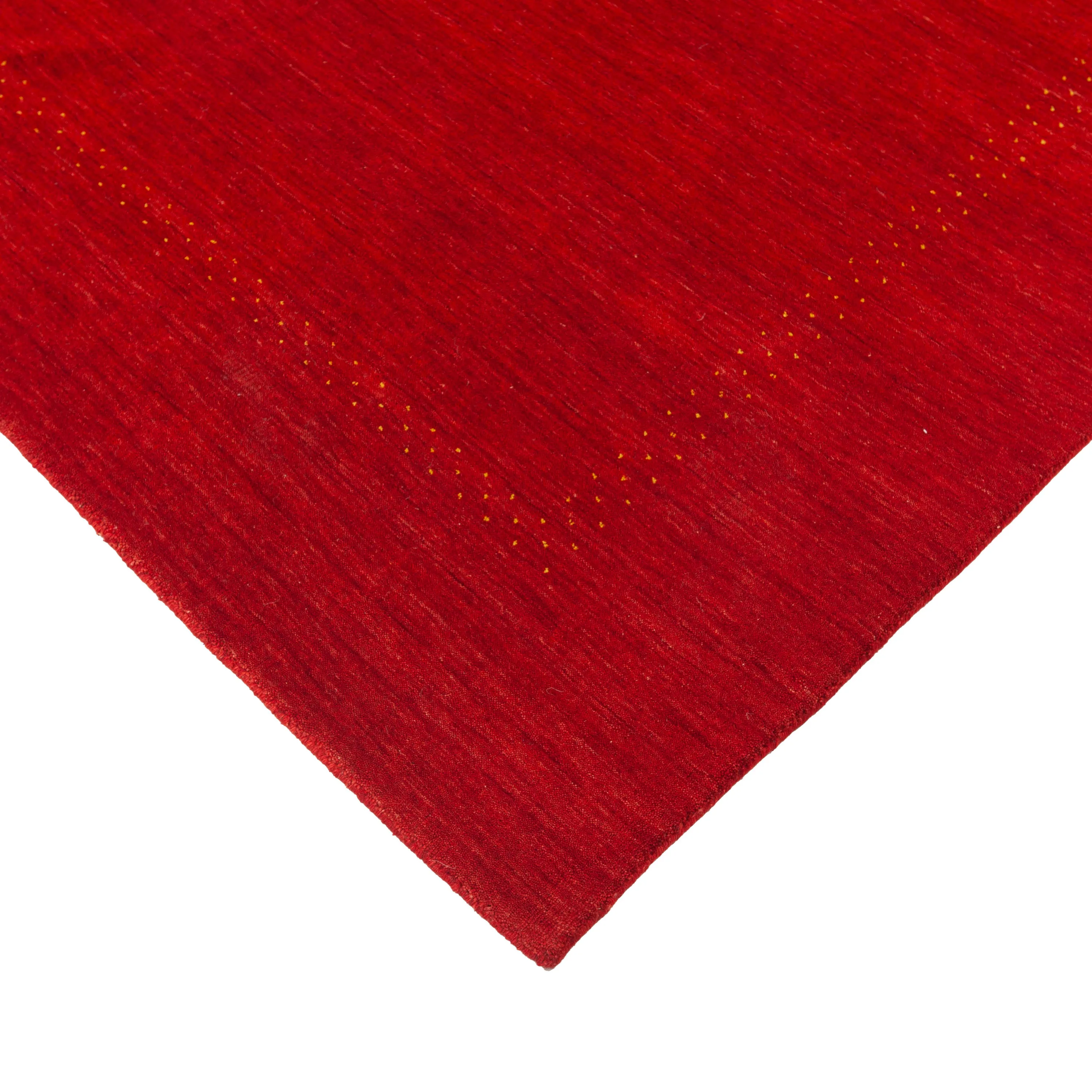 Red Solid Indo Gabbeh Rug - 8'1" x 9'10"