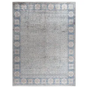 Sand Traditional Wool Silk Blend Rug - 9'2" x 12'2"
