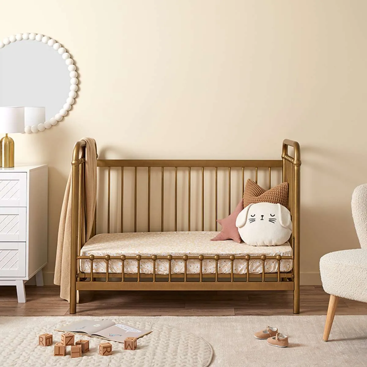 Sonata Bronze 3-in-1 Cot Conversion Bundle Mocka
