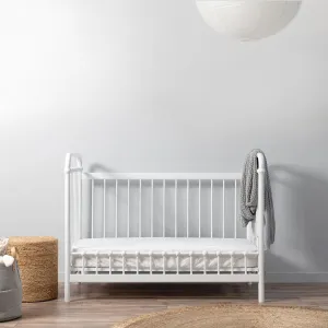 Sonata Cot Toddler Bed Conversion - White Mocka