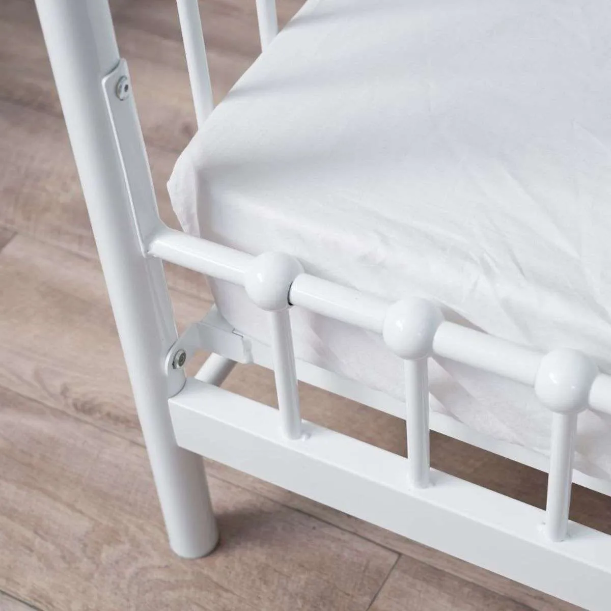 Sonata White 3-in-1 Cot Conversion Bundle Mocka