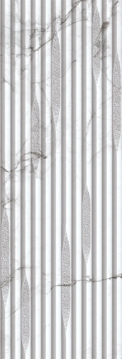 Sublime Iceberg 4D Decor Marble Effect Wall Tile 33x100cm Matt