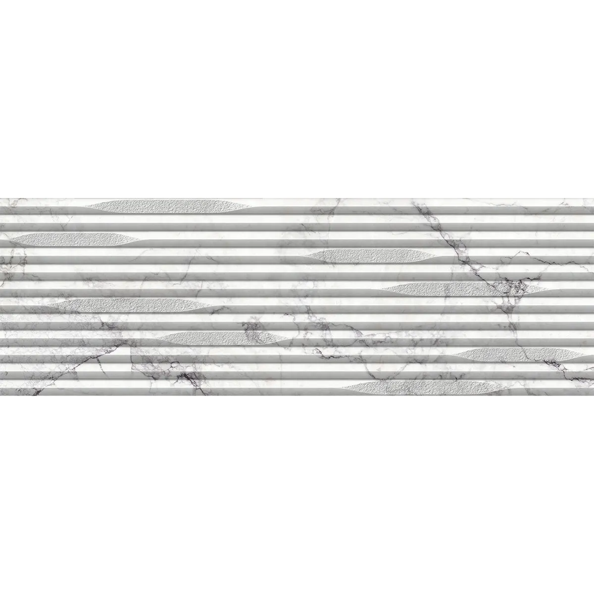 Sublime Iceberg 4D Decor Marble Effect Wall Tile 33x100cm Matt