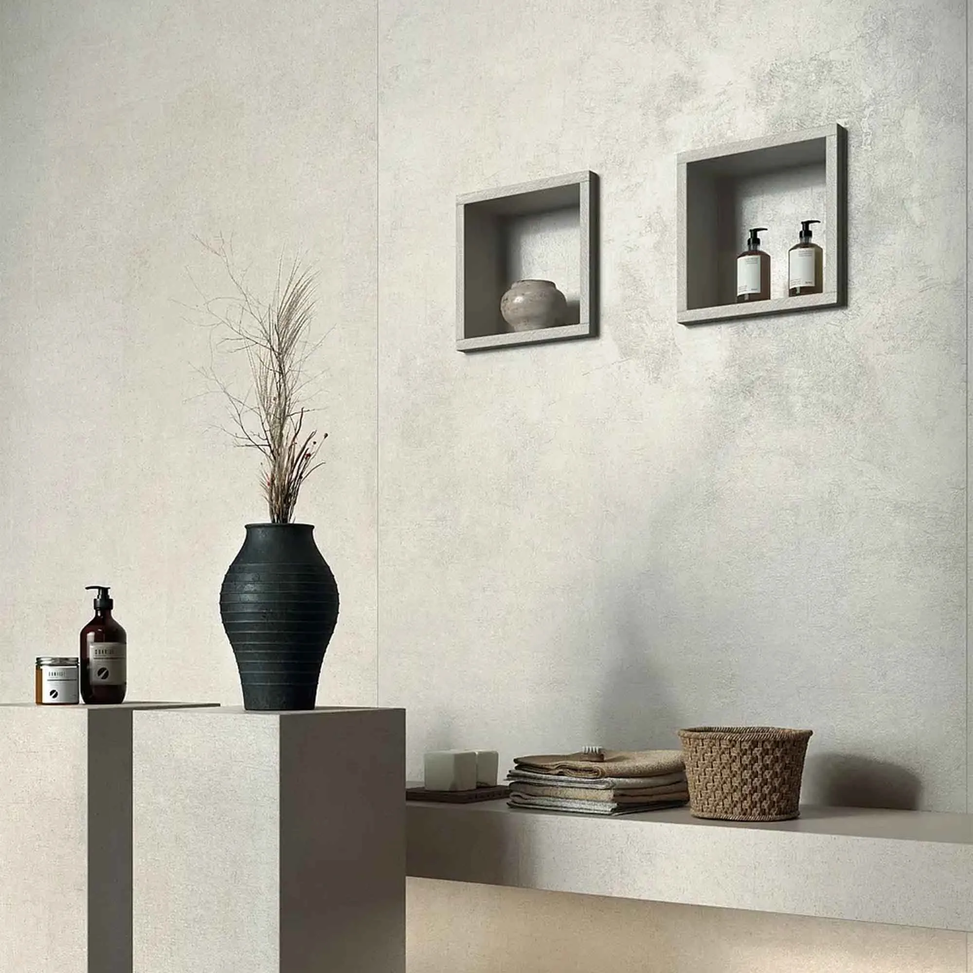 Terra Crea Calce Concrete Effect Porcelain Tile 60x120cm Matt