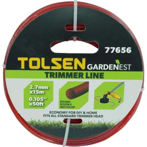 Tolsen Trimmer Line Red 15m x 2.7mm