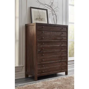Townsend Five Drawer Solid Wood Chest in Java Modus