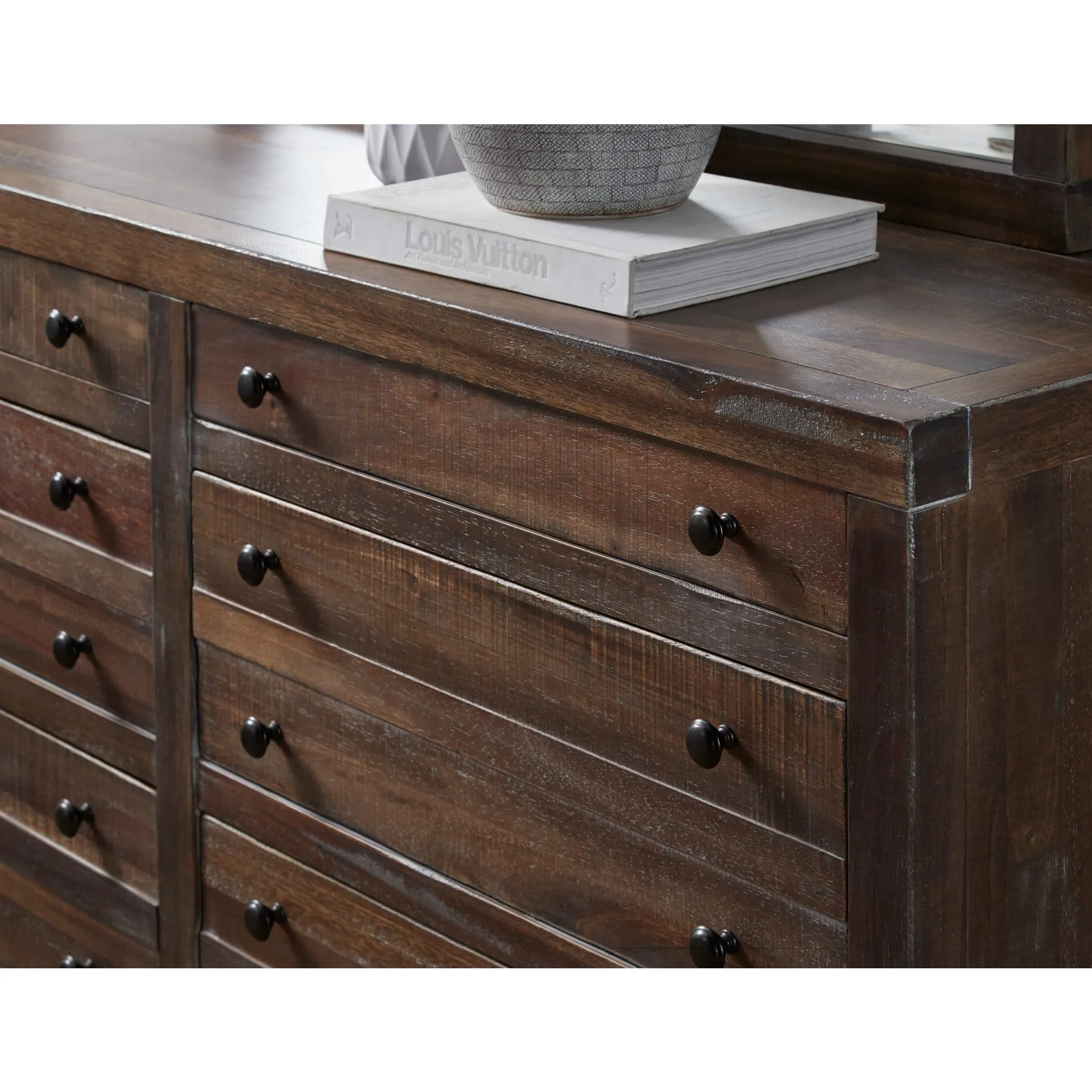 Townsend Five Drawer Solid Wood Chest in Java Modus