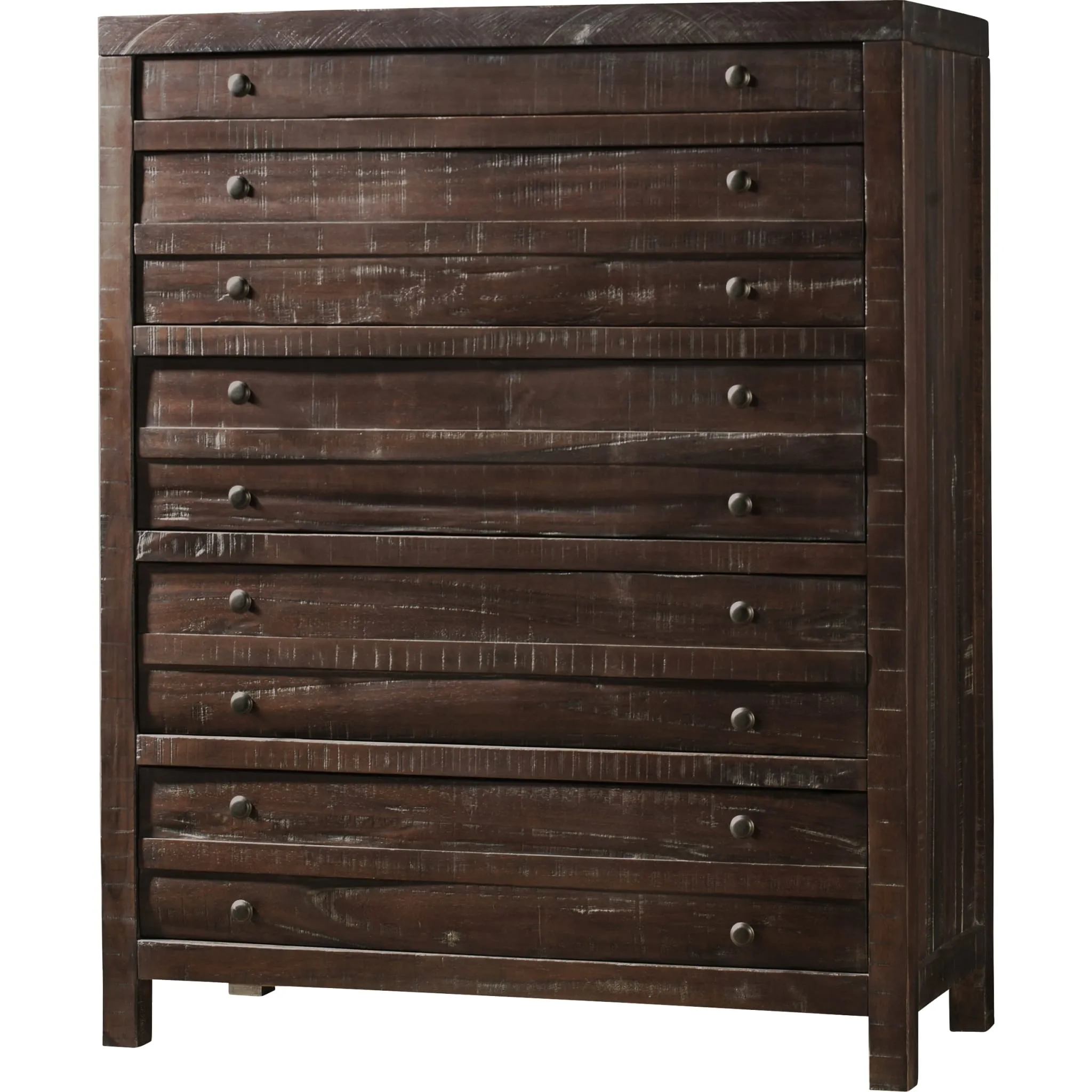 Townsend Five Drawer Solid Wood Chest in Java Modus