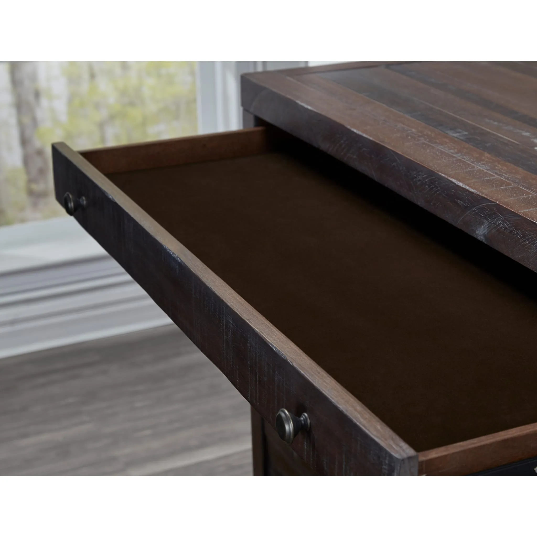 Townsend Five Drawer Solid Wood Chest in Java Modus