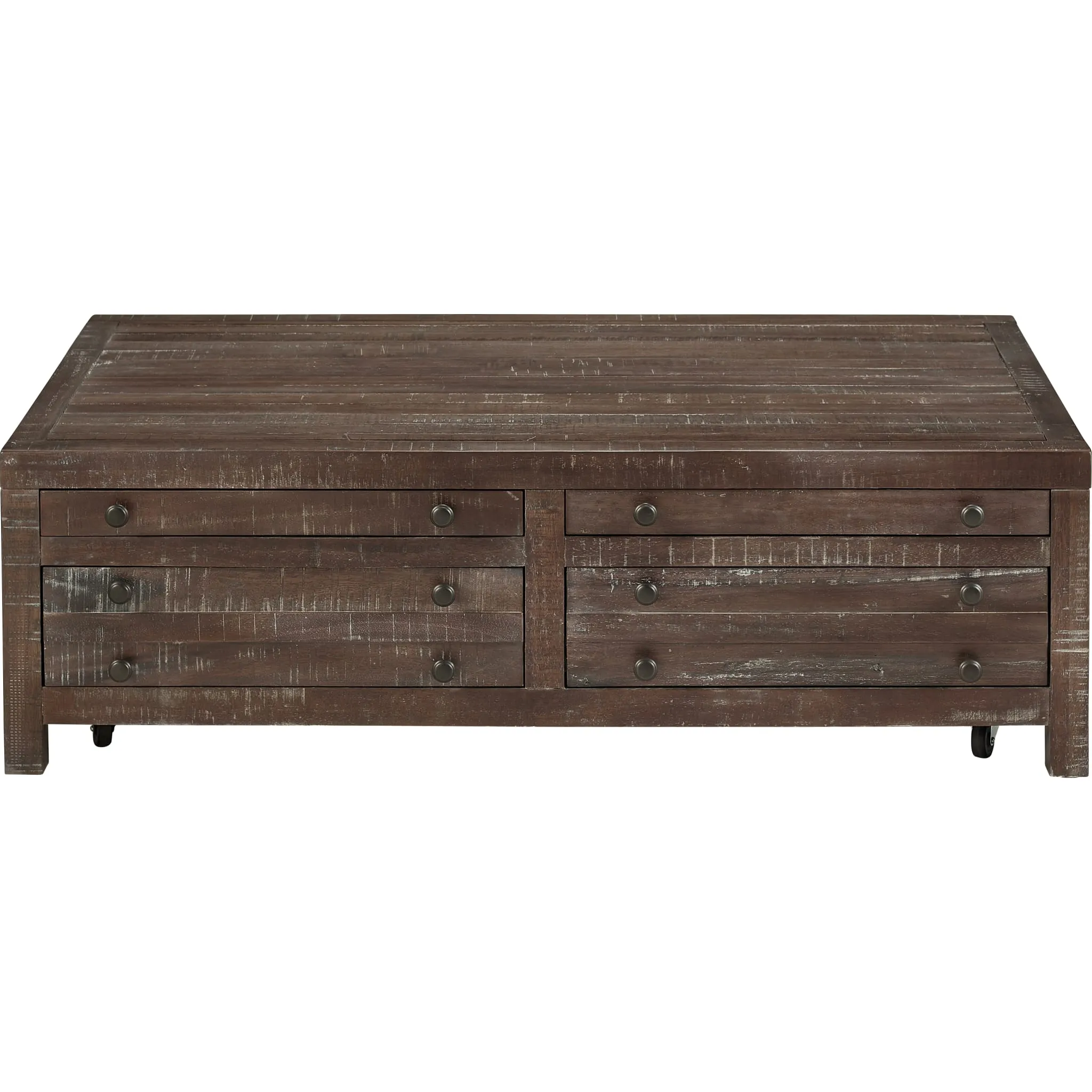Townsend Solid Wood Castered Coffee Table in Java Modus