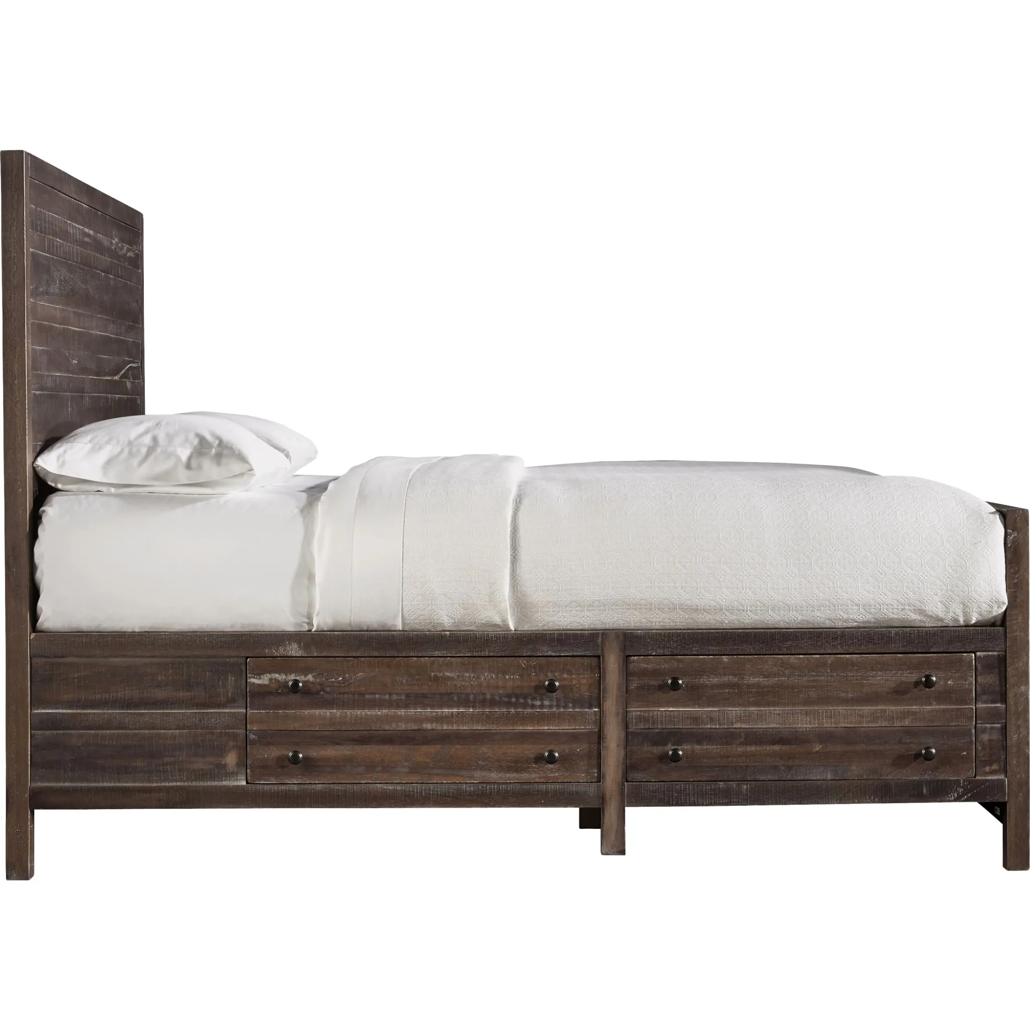 Townsend Solid Wood Storage Bed in Java Modus