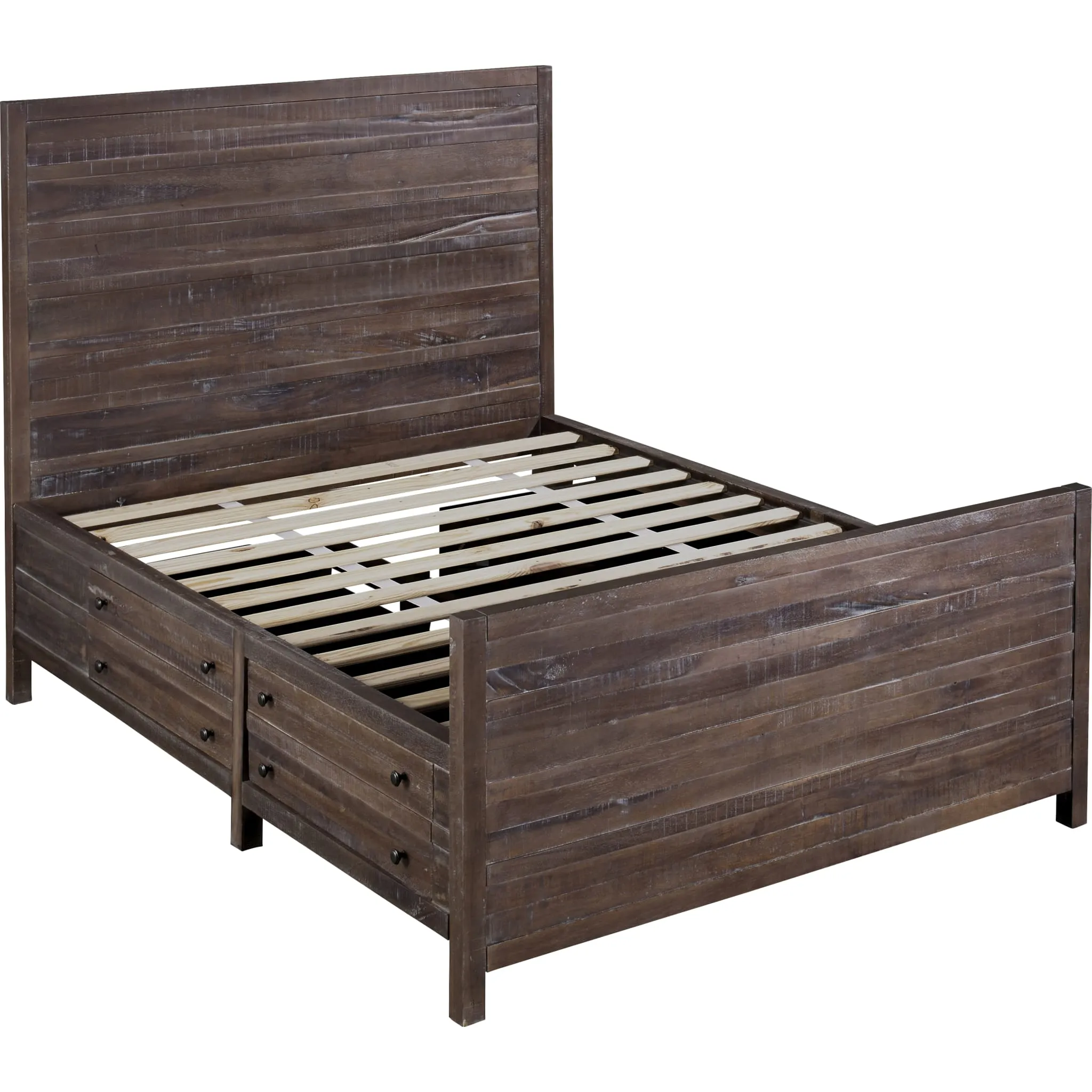 Townsend Solid Wood Storage Bed in Java Modus