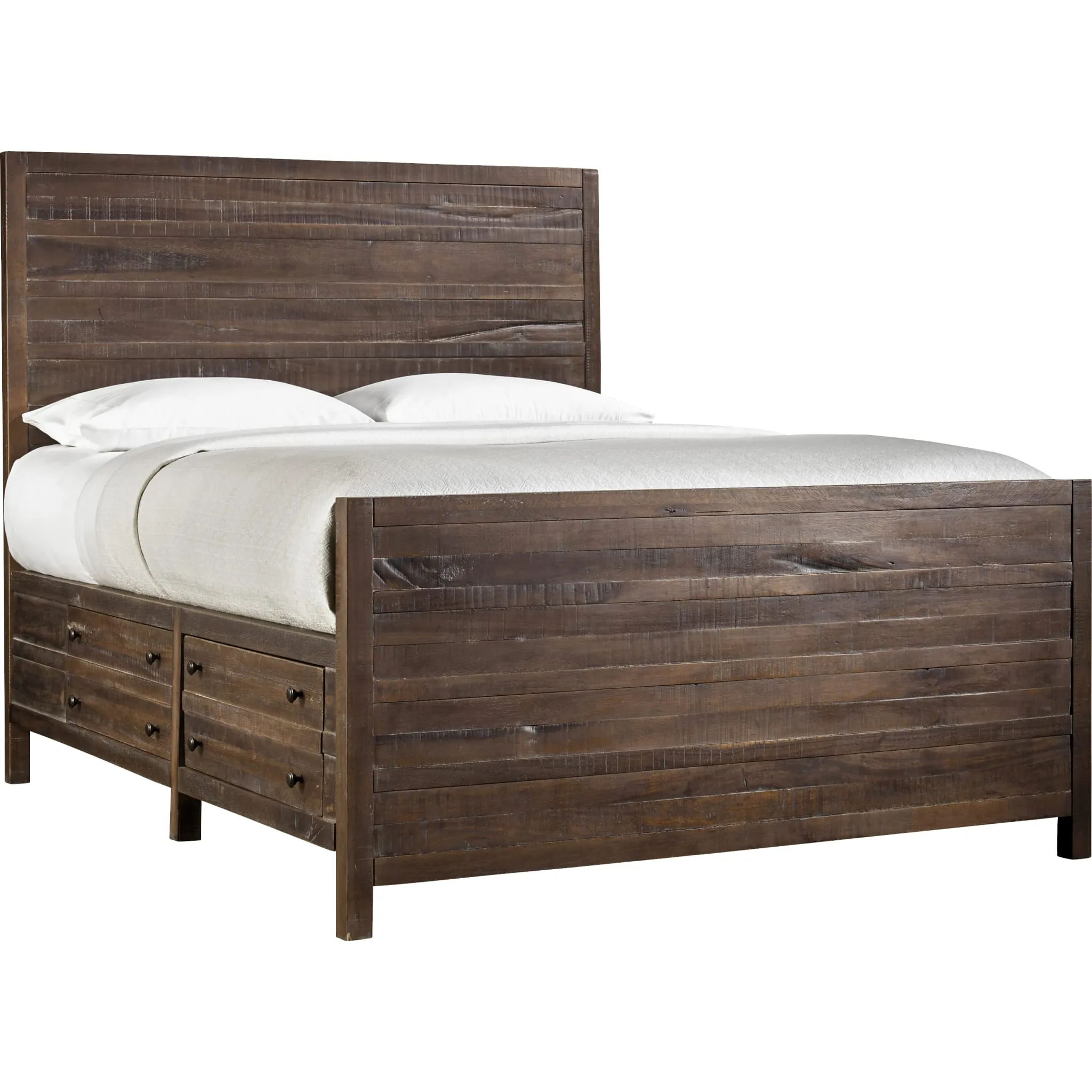 Townsend Solid Wood Storage Bed in Java Modus