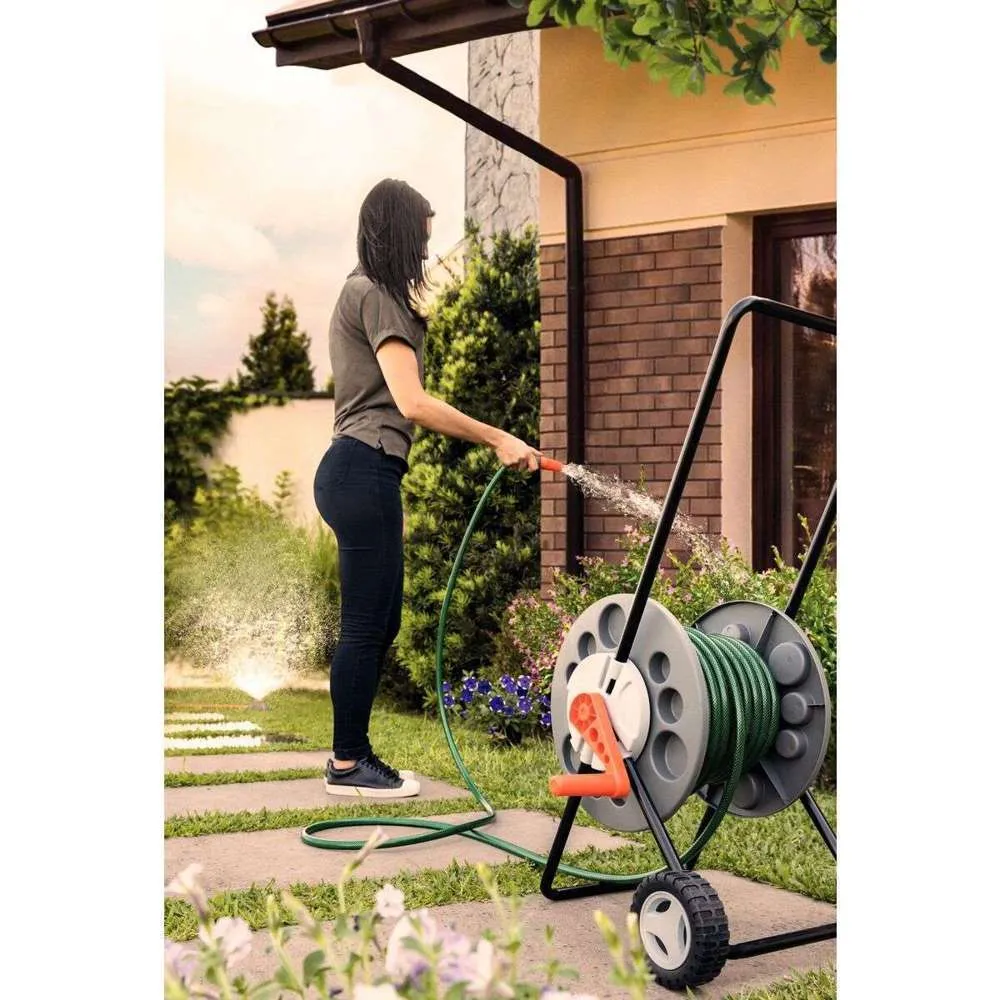 Tramontina Hose Reel Cart with Wheels 1/2" x 55m