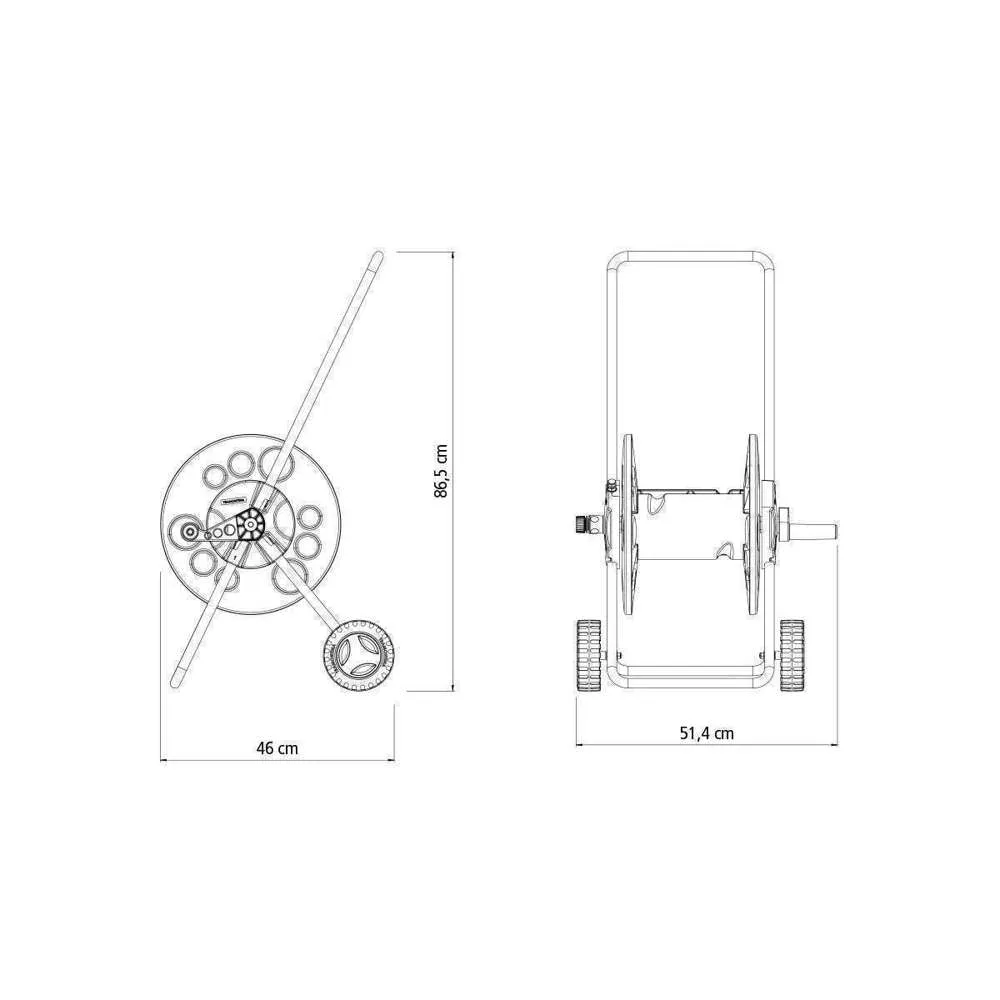 Tramontina Hose Reel Cart with Wheels 1/2" x 55m