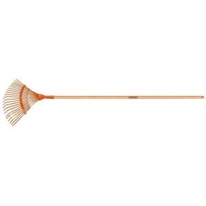 Tramontina Metal Fix Leaf Rake 22TH 120cm Wooden Handle