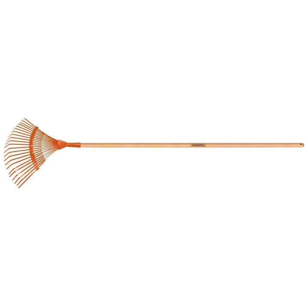 Tramontina Metal Fix Leaf Rake 22TH 120cm Wooden Handle