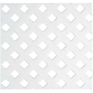 UFP Privacy Diamond PVC Lattice White 8" x 4"