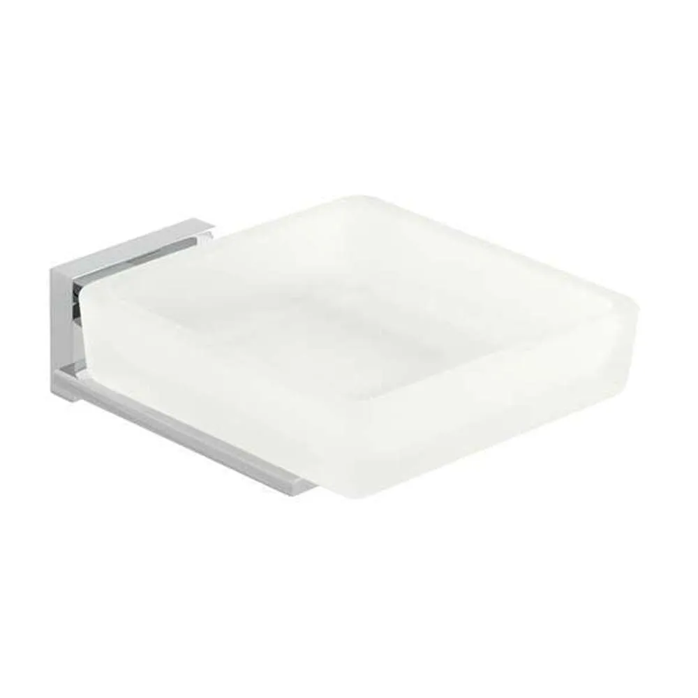 Vado Level Soap Dish Frosted Glass C/P