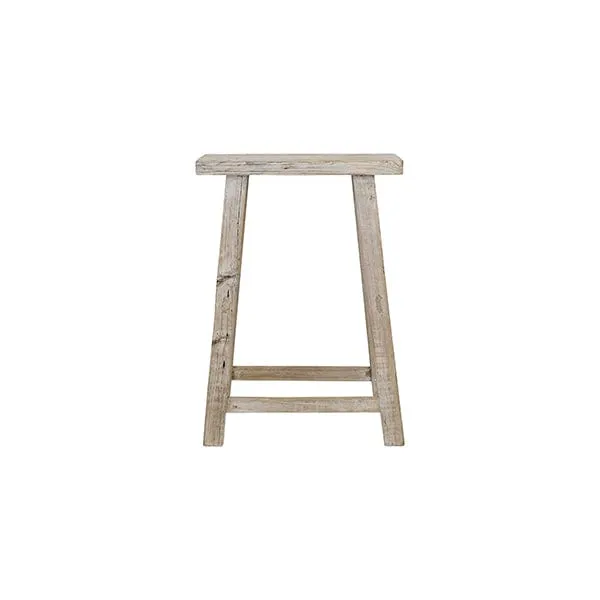 Vintage Elm Wood Square Bar Stool Zoco Home