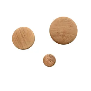 Wood Button Wall Hanger | set of 3 Zoco Home
