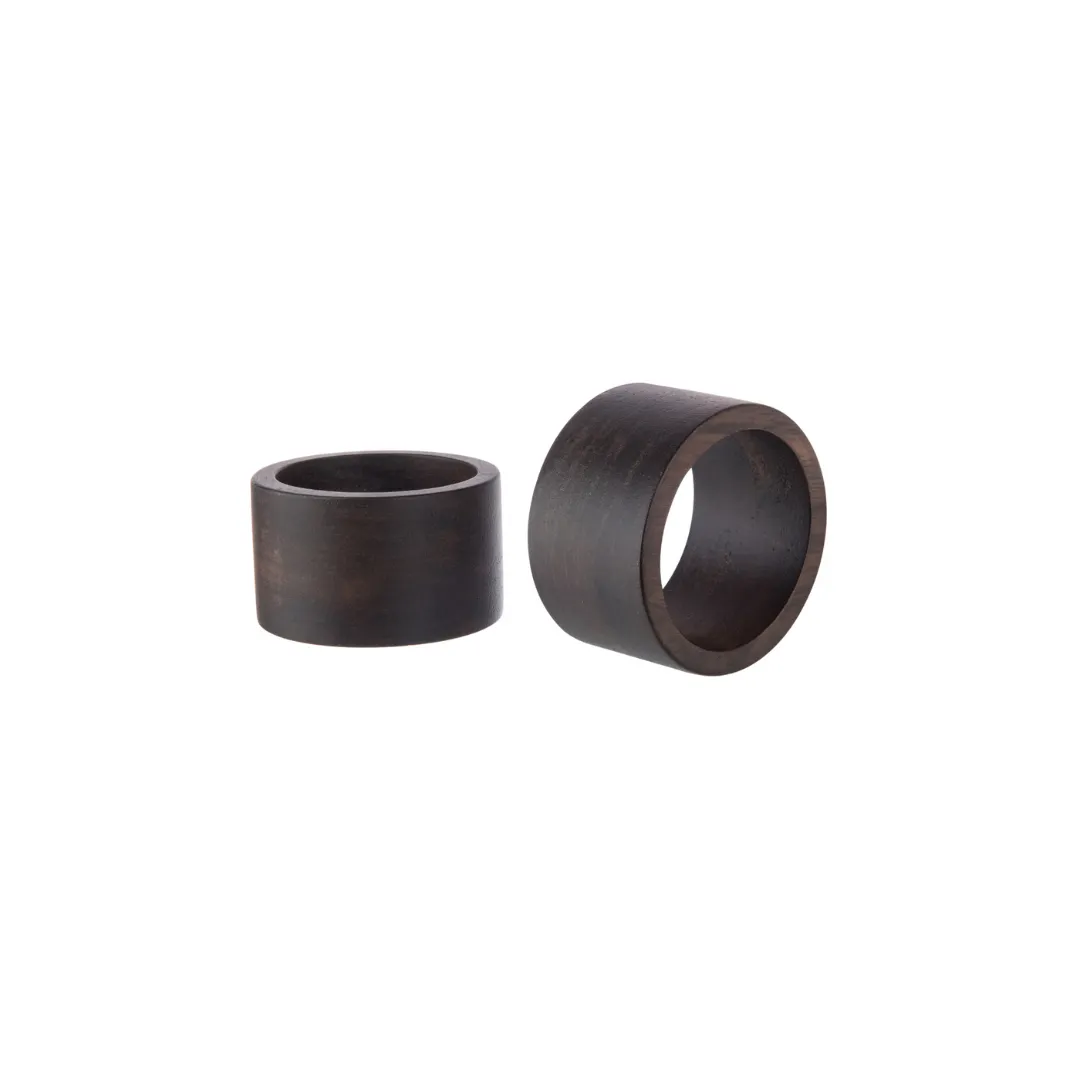 Wooden Napkin Ring Set Funky Chunky