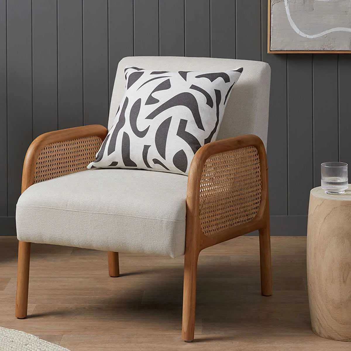 Zane Throw Cushion Cover Mocka